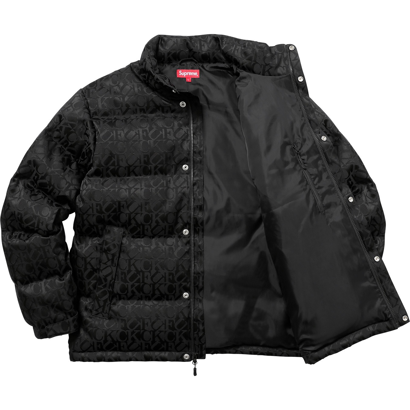 Fuck Jacquard Puffy Jacket view 6